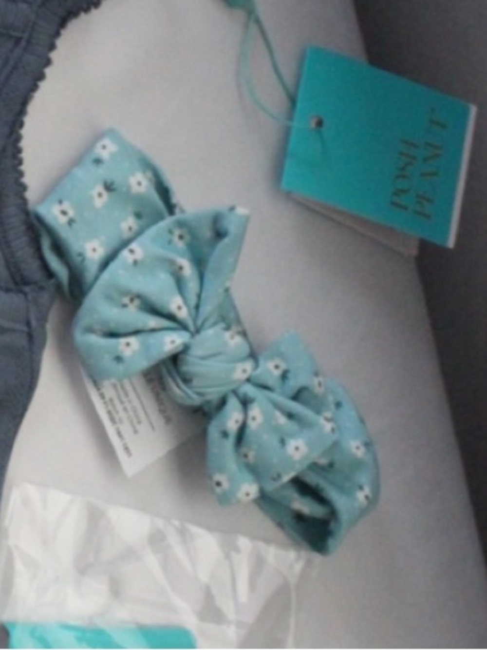 Posh Peanut headband blue floral - charlotte ann set one piece